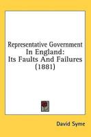 Representative Government In England