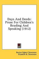 Days And Deeds