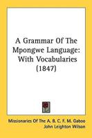 A Grammar of the Mpongwe Language