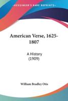 American Verse, 1625-1807