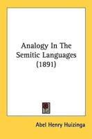 Analogy In The Semitic Languages (1891)