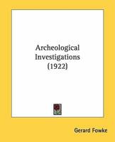 Archeological Investigations (1922)