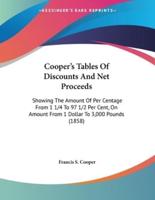 Cooper's Tables Of Discounts And Net Proceeds