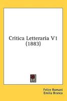 Critica Letteraria V1 (1883)