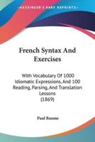 French Syntax And Exercises