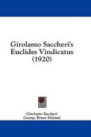 Girolamo Saccheri's Euclides Vindicatus (1920)
