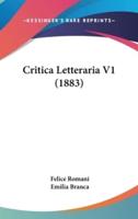 Critica Letteraria V1 (1883)