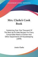 Mrs. Clarke's Cook Book