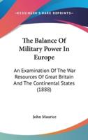 The Balance Of Military Power In Europe