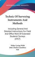Technic Of Surveying Instruments And Methods