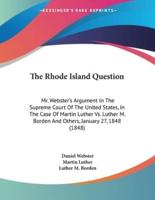 The Rhode Island Question