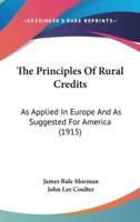 The Principles Of Rural Credits