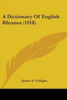 A Dictionary Of English Rhymes (1918)
