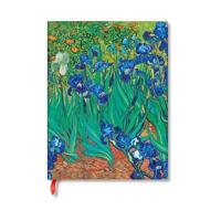 Van Gogh's Irises Mini Lined Hardback Journal (Elastic Band Closure)