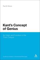 Kant's Concept of Genius: Its Origin and Function in the Third Critique