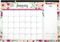 2021 Floral Desk Calendar Pad (With Stickers)