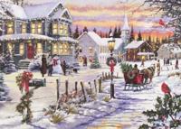 Village Sleigh Ride Deluxe Boxed Holiday Cards