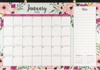 2023 Floral Desk Planner and Wall Calendar (11'' X 17'')