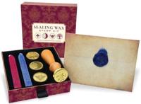 Sealing Wax Stamp Kit (Included 4 Seals, Wood Handle, and 2 Wax Sticks)