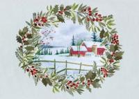 Winter Holly Deluxe Boxed Holiday Cards (20 Cards, 21 Self-Sealing Envelopes)