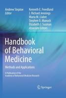 Handbook of Behavioral Medicine : Methods and Applications