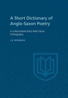 A Short Dictionary of Anglo-Saxon Poetry
