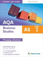AQA AS Business Studies. Unit 2 Managing a Business