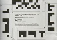 New Non-Reading Intelligence Tests 1-3 Marking Template