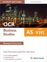 OCR AS Business Studies. Unit F292 Business Functions