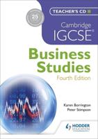Cambridge IGCSE Business Studies 4th Edition Teacher's CD