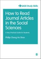 How to Read Journal Articles in the Social Sciences