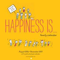 2017-2018 Family Wall Calendar: Happiness Is