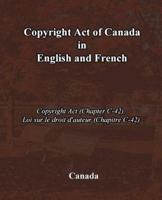 Copyright Act of Canada in English and French