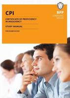Certificate of Proficiency in Insolvency. Study Manual