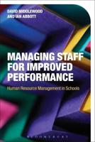 Managing Staff for Improved Performance