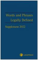 Words and Phrases Legally Defined. 2022 Supplement