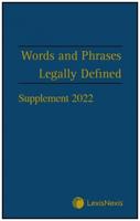 Words and Phrases Legally Defined. 2023 Supplement