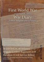 30 DIVISION 90 Infantry Brigade London Regiment 2/15 Battalion (Civil Service Rifles) : 1 June 1918 - 19 October 1919 (First World War, War Diary, WO95/2340/3)