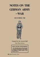 Notes on the German Army-War