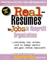 Real-Resumes for Jobs in Nonprofit Organizations