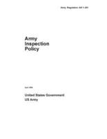 Army Regulation AR 1-201 Army Inspection Policy April 2008