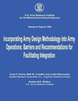 Incorporating Army Design Methodology Into Army Operations