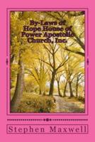 By-Laws of Hope House of Power Apostolic Church, Inc.