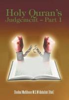 Holy Quran's Judgement - Part 1: (English Translation of the Book Thirukkuran Theerpu - Part 1tamil)