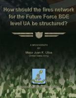 How Should the Fires Network for the Future Force Bde Level Ua Be Structured?