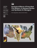 Ecological Effects of Prescribed Fire Season