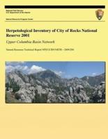 Hematological Inventory of City of Rocks National Reserve 2001