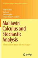 Malliavin Calculus and Stochastic Analysis : A Festschrift in Honor of David Nualart
