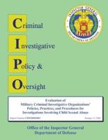 Evaluation of Criminal Investigative Activities Performed by the Defense Logistics Agency