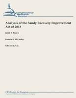 Analysis of the Sandy Recovery Improvement Act of 2013